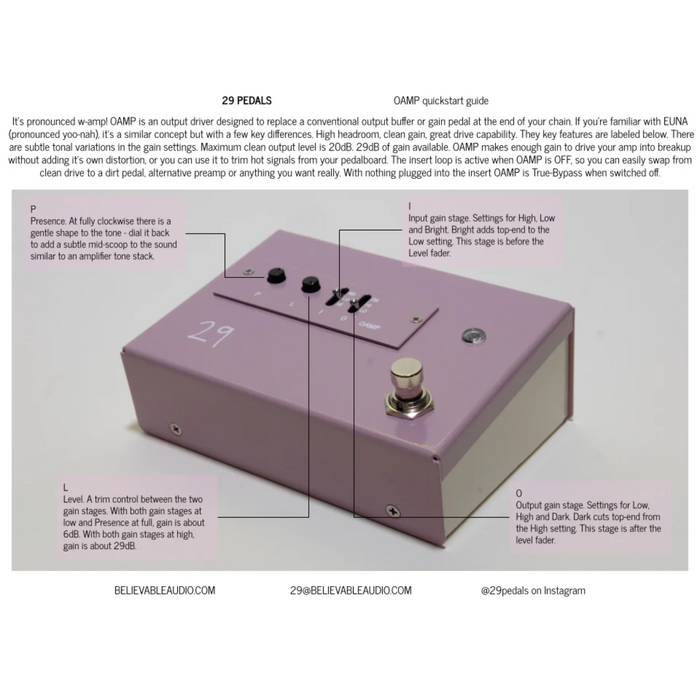 Believable Audio 29 Pedals OAMP