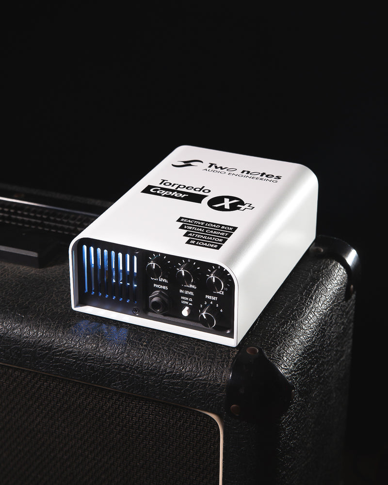 Two Notes Captor X+ (X-Plus) Compact Reactive Load Box, Attenuator, DynIR Cab Sim, IR Loader & Stereo Expander