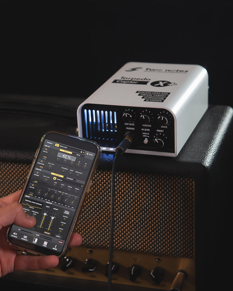 Two Notes Captor X+ (X-Plus) Compact Reactive Load Box, Attenuator, DynIR Cab Sim, IR Loader & Stereo Expander