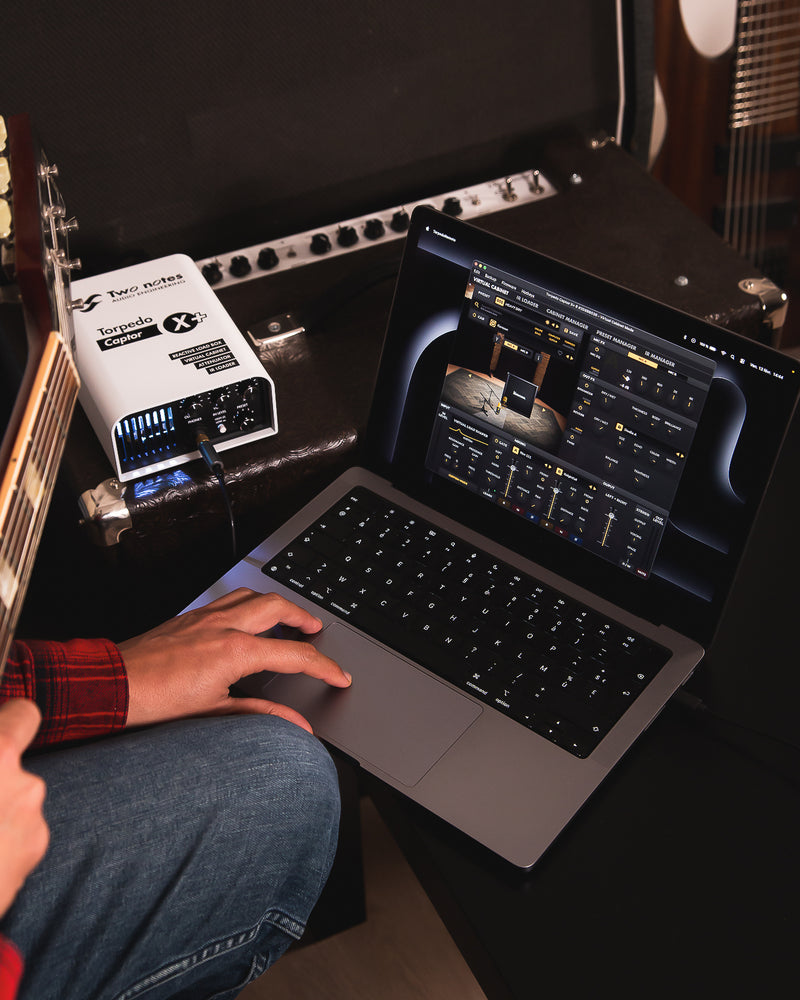 Two Notes Captor X+ (X-Plus) Compact Reactive Load Box, Attenuator, DynIR Cab Sim, IR Loader & Stereo Expander