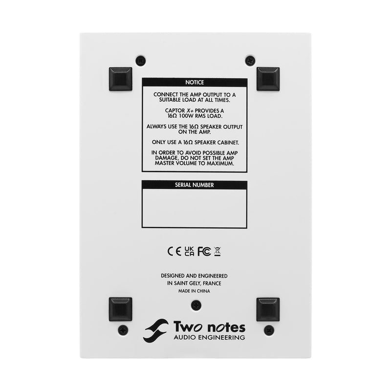 Two Notes Captor X+ (X-Plus) Compact Reactive Load Box, Attenuator, DynIR Cab Sim, IR Loader & Stereo Expander