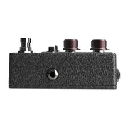 Cornerstone Centurio overdrive pedal - side profile with footswitches